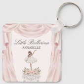 ピンクバレリーナ誕生日パーティーの好意 キーホルダー (裏面)