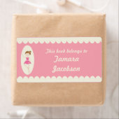 ピンクバレリーナ1蔵書票ラベル ラベル (インサイチュ)