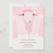 ピンクバレリーナ・バレエのリサイタル 招待状 (正面)