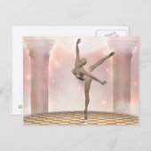 ピンクバレリーナ ポストカード (正面/裏面)