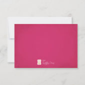 ピンクバレリーナRSVPカード～バレエ靴 出欠カード (裏面)