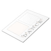 ピンクバレリ淡い色のナダンスラインピンクメモ帳 ノートパッド (アングル)