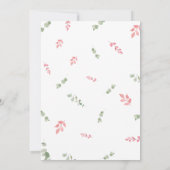 ピンクバレンタインのバルーンベビーシャワー 招待状 (裏面)