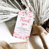 ピンクバレンタインガールリトルスウィートベビーシャワー ギフトタグ