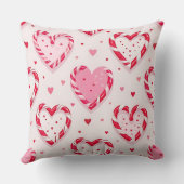 ピンクバレンタインキャンディハートのシェード クッション (裏面)