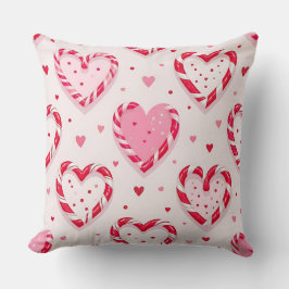 ピンクバレンタインキャンディハートのシェード クッション