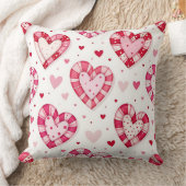 ピンクバレンタインキャンディハートのシェード クッション (ブランケット)