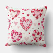 ピンクバレンタインキャンディハートのシェード クッション (正面)