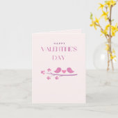 ピンクバレンタインデーのカード カード (黄色い花)
