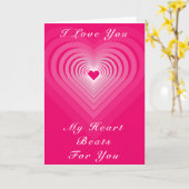 ピンクバレンタインデーのカード(ハートと文字) カード (黄色い花)