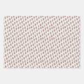 ピンクバレンタインデーのスクリプトハート ラッピングペーパーシート (正面3)