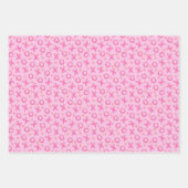 ピンクバレンタインデーのスクリプトハート ラッピングペーパーシート (正面2)