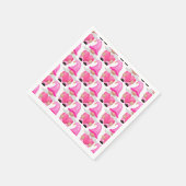 ピンクバレンタインデーの格言かわいい スタンダードカクテルナプキン (角)