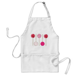 ピンクバレンタインデーケーキポップデザートベイカーフード スタンダードエプロン