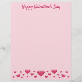 ピンクバレンタインデーハート&カスタム文字 レターヘッド
