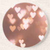 ピンクバレンタインデーハート コースター (正面)
