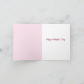 ピンクバレンタインデーteddy bear熱気球 カード (内部)