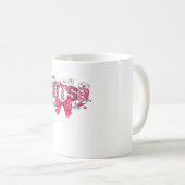 ピンクバレンタインナース、バレンタインコケットボウオーバー コーヒーマグカップ (正面右)