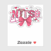 ピンクバレンタインナース、バレンタインコケットボウオーバー シール (シート)