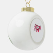 ピンクバレンタインナース、バレンタインコケットボウオーバー セラミックボールオーナメント (左)