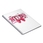 ピンクバレンタインナース、バレンタインコケットボウオーバー ノートブック (右側)