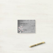 ピンクバレンタインハートのツリーパーソナライズされたノート ポストイット (デスク上)