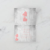 ピンクバレンタインハートサンキューカード カード (内部)