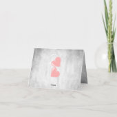 ピンクバレンタインハートサンキューカード カード (裏面)