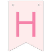 ピンクバレンタインハートバースデーパーティーデコール バンティングフラッグ (第2の旗)