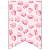 ピンクバレンタインハートバースデーパーティーデコール バンティングフラッグ (第1の旗)