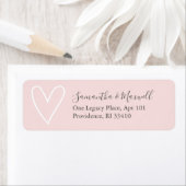 ピンクバレンタインハート住所 シール (インサイチュ)