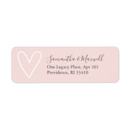 ピンクバレンタインハート住所 シール