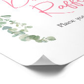 ピンクバレンタインバルーンおむつラッフル ポスター (角)