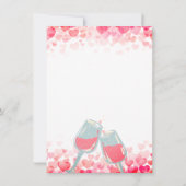 ピンクバレンタインパーティーフードミュージック踊りクラブ 招待状 (裏面)