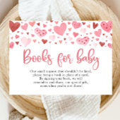 ピンクバレンタイン赤ちゃんシャワーブックベビーゲーム 招待状