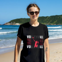 ピンクバレーボールスパイクTシャツ