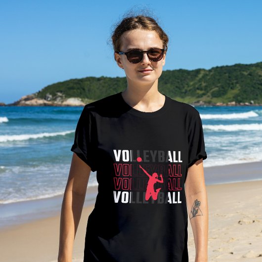 ピンクバレーボールスパイクTシャツ トライブレンドＴシャツ