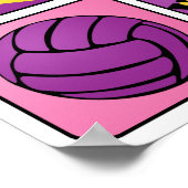 ピンクバレーボール ポスター (角)