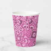 ピンクバンダナプリント 紙コップ (右)