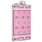 ピンクバンダナペイズリーカントリーカウボーイ フラスク (右)