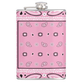 ピンクバンダナペイズリーカントリーカウボーイ フラスク