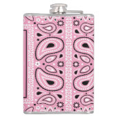 ピンクバンダナペイズリーカントリーカウボーイ フラスク (裏面)