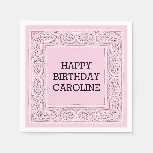 ピンクバンダナ | カクテルナプキン スタンダードカクテルナプキン (正面)