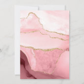 ピンクバーガンディレッドマーブルトランクパーティー招待状 招待状 (裏面)