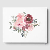 ピンクバーガンディーグレーフローラミスター結婚&ミセス ゲストブック (裏面)