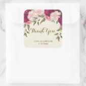 ピンクバーガン結婚ディフローラ感謝していのステック スクエアシール (バッグ)