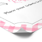 ピンクバーガーBBQベビーシャワーおむつラッフル ポスター (角)