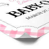 ピンクバーガーBBQベビーシャワーへようこそ ポスター (角)