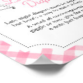 ピンクバーガーBBQベビーシャワー深夜おむつ ポスター (角)