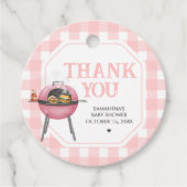 ピンクバーガーBBQベビーシャワー フェイバータグ (正面)